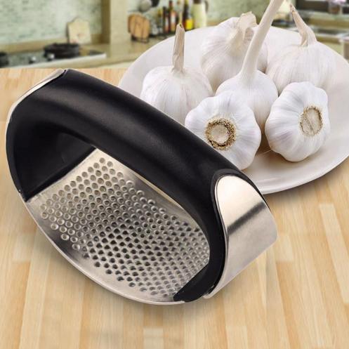 Stainless Steel Garlic Press Manual Crusher