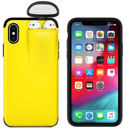 Iphone Cover with Hard Case Airpods Holder